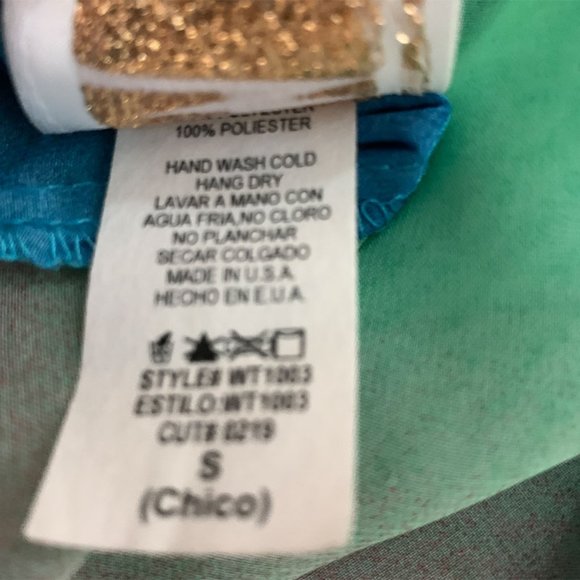 Resort Ombre Rainbow Tropical Bling Caftan Tunic Cover Up - Picture 9 of 9